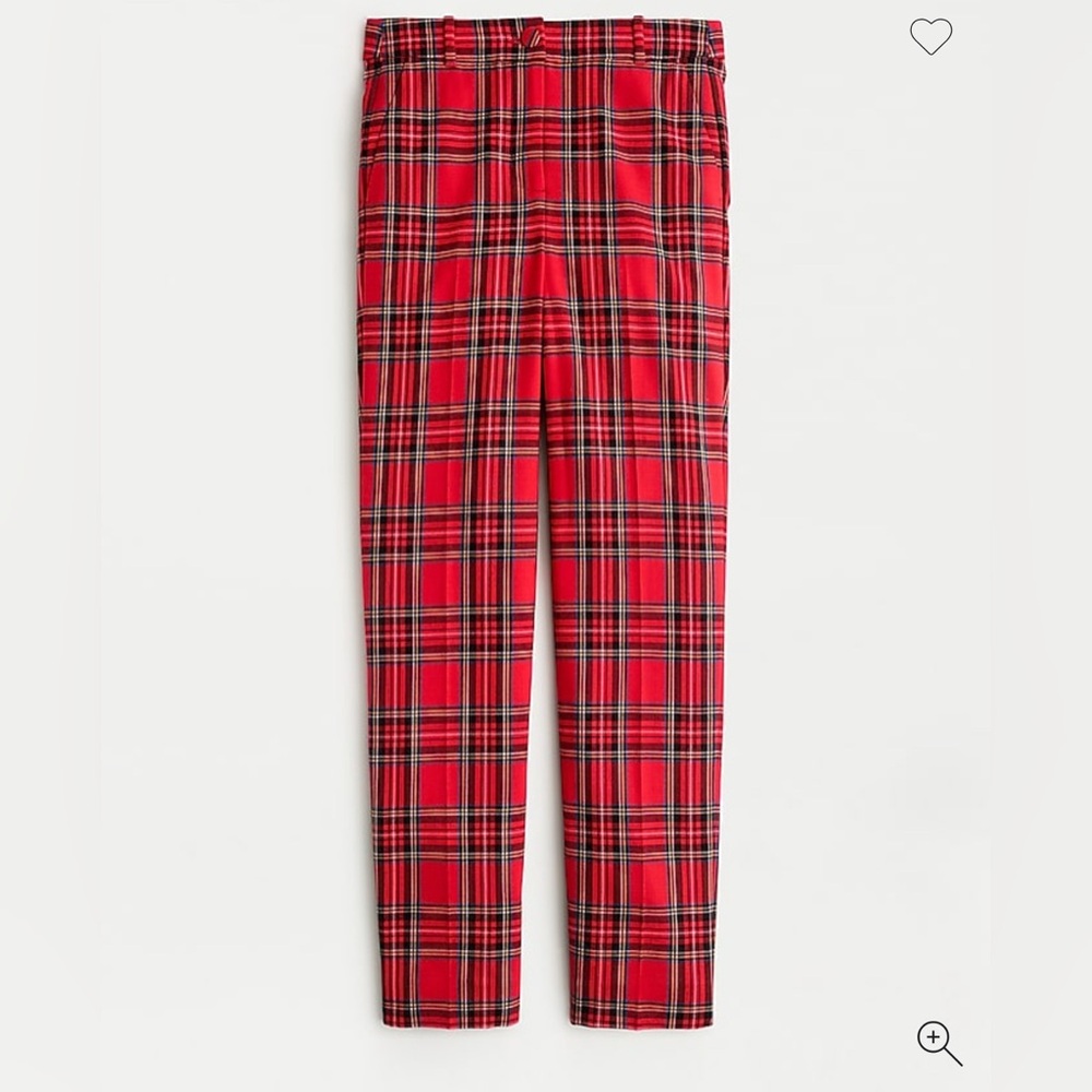 J. Crew Red and Black Plaid Dress Pants